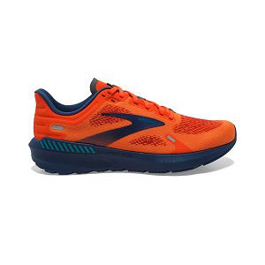 Brooks Launch GTS 9 Road Running Shoes - Mens, Orange/Navy | IE-WFY865109